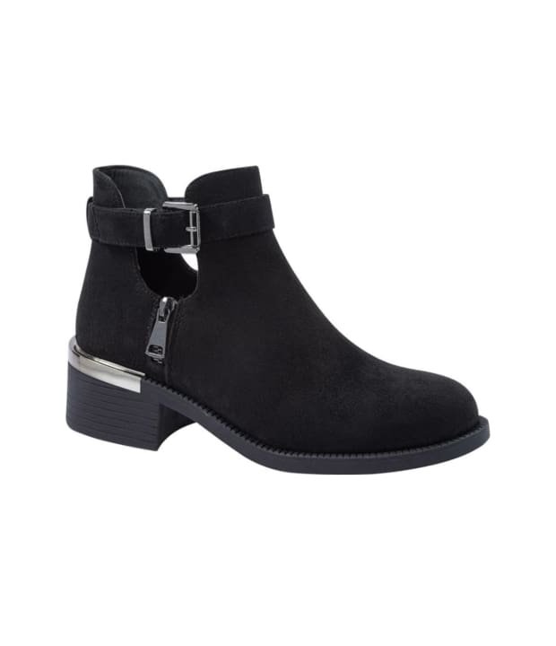Bota Con Abertura Suela Track Negro Dama Marca TIERRA BENDITA