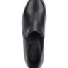 Zapato De Piel Con Cuña Negra Dama Marca FLEXI