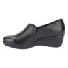 Zapato De Piel Con Cuña Negra Dama Marca FLEXI
