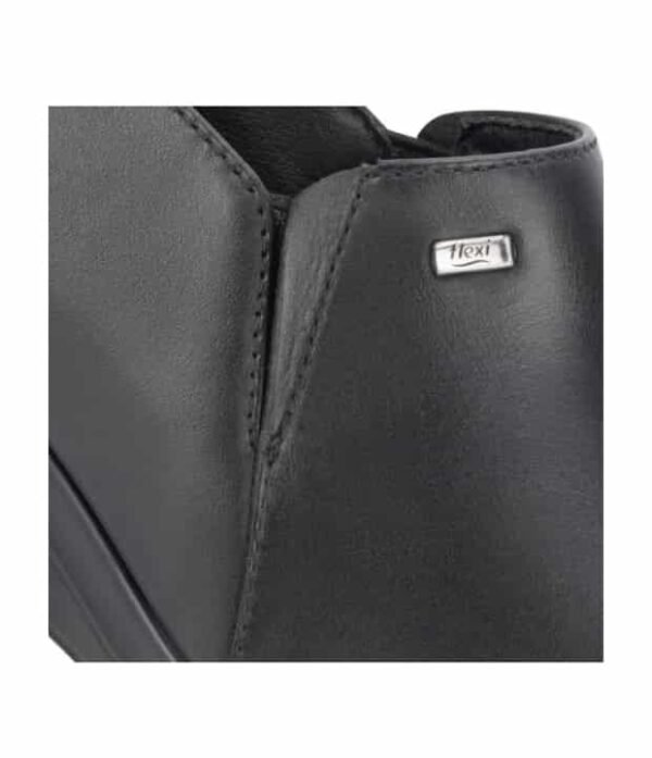 Zapato De Piel Con Cuña Negra Dama Marca FLEXI